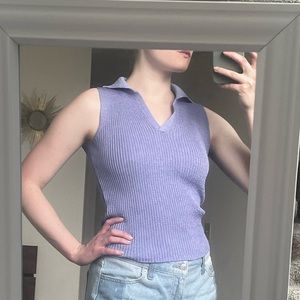 vintage purple collared tank